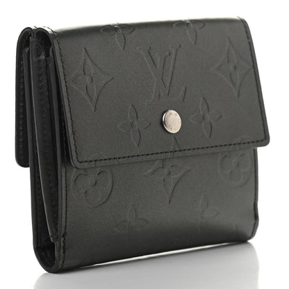Louis Vuitton Mat Monogram Elise Wallet Black 3 of 6