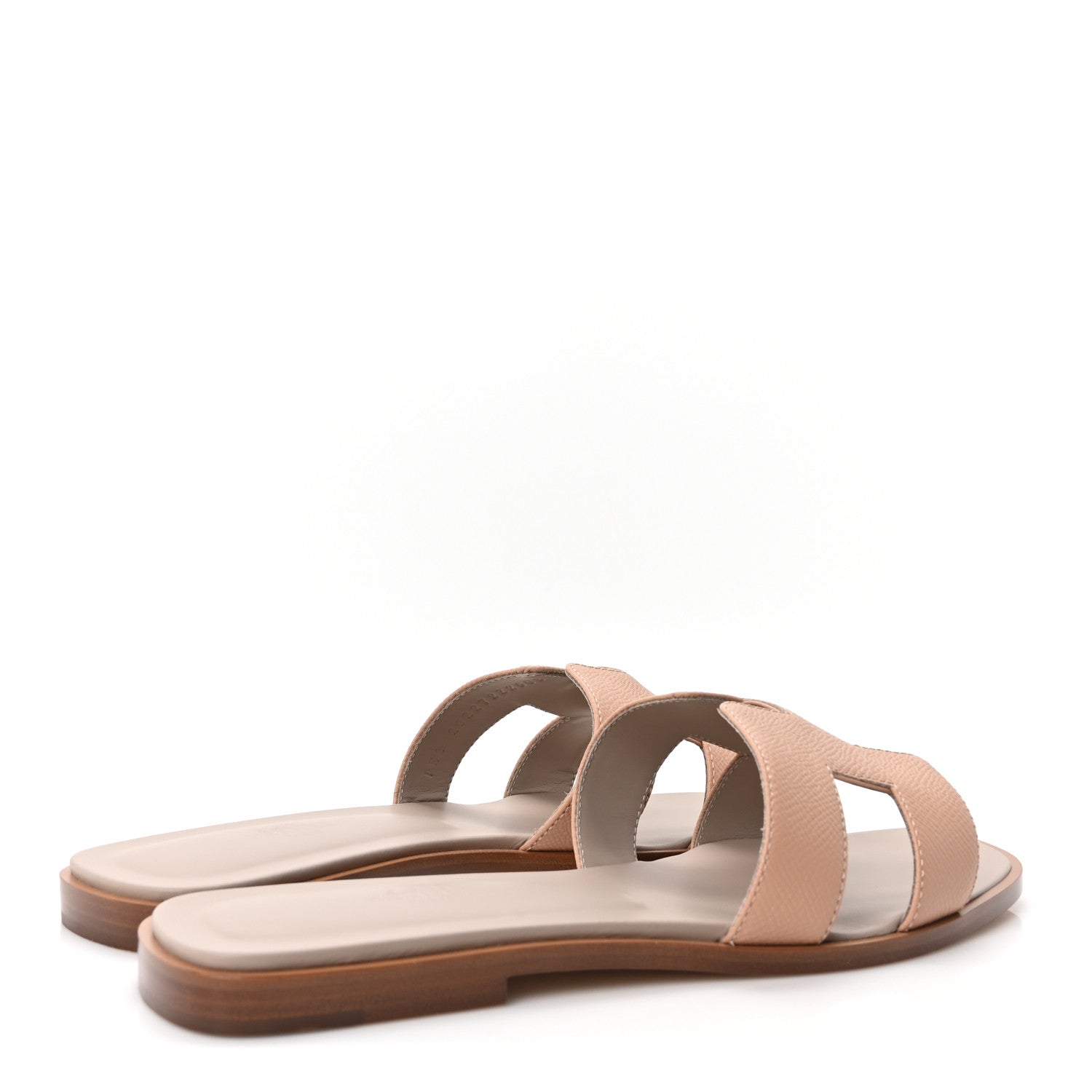 Hermes Epsom Calfskin Oran Sandals 39 Beige Perlino 5 of 10