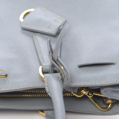Prada Saffiano Lux Small Tote Lago 12 of 12