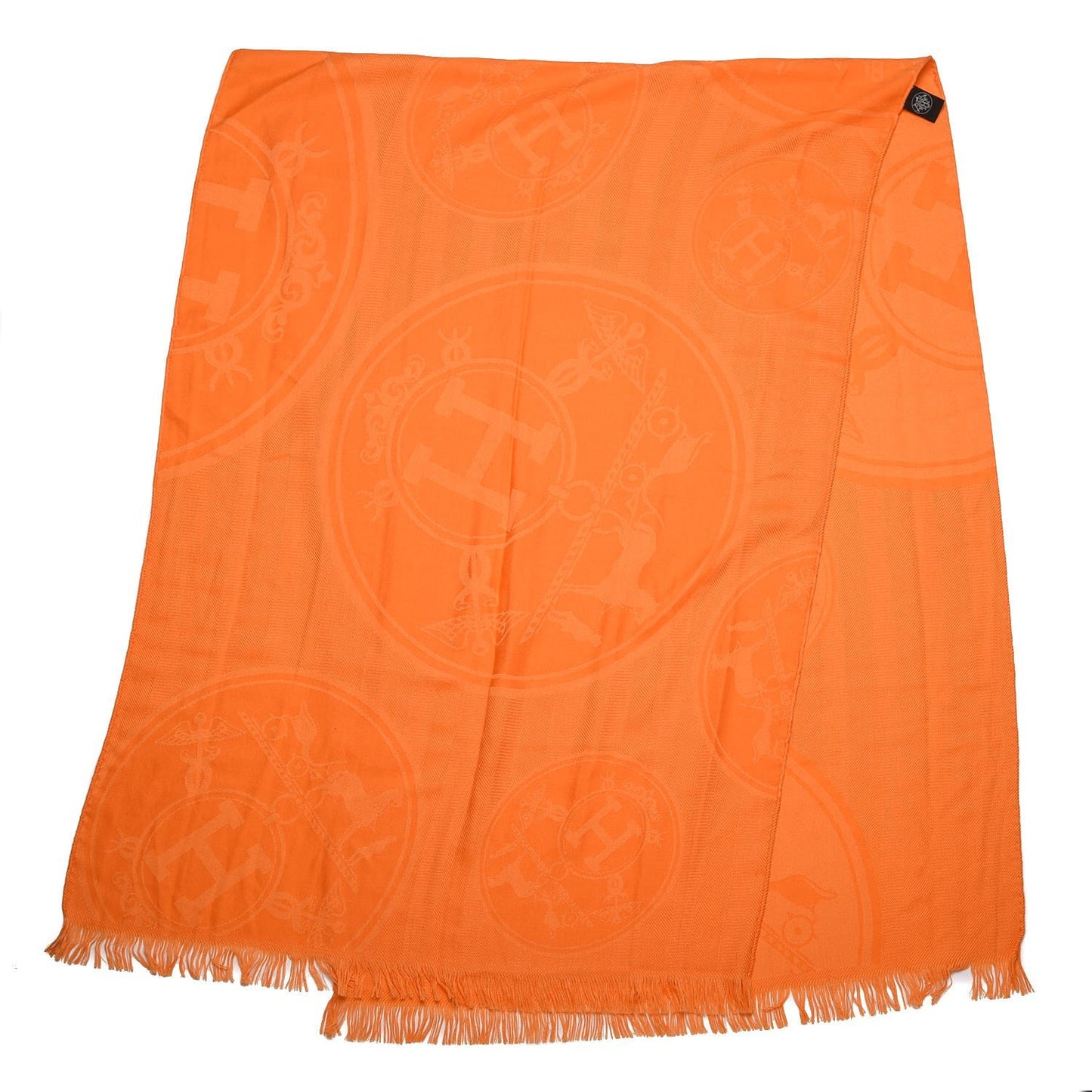 Cashmere Silk New Libris Stole Orange Kumquat
