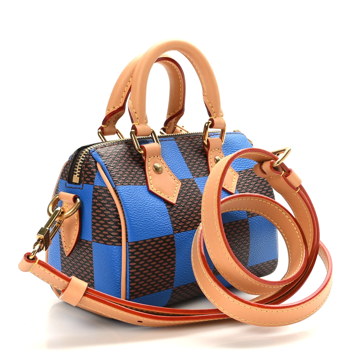 Damier Pop Speedy Bandouliere 18 Blue