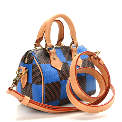 Louis Vuitton Damier Pop Speedy Bandouliere 18 Blue 2 of 8