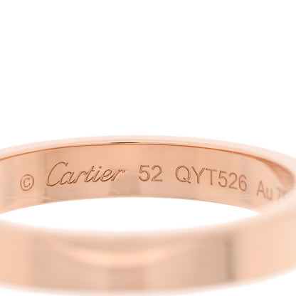 Cartier 18K Pink Gold Diamond 3mm C De Cartier Wedding Band Ring 52 6 4 of 4