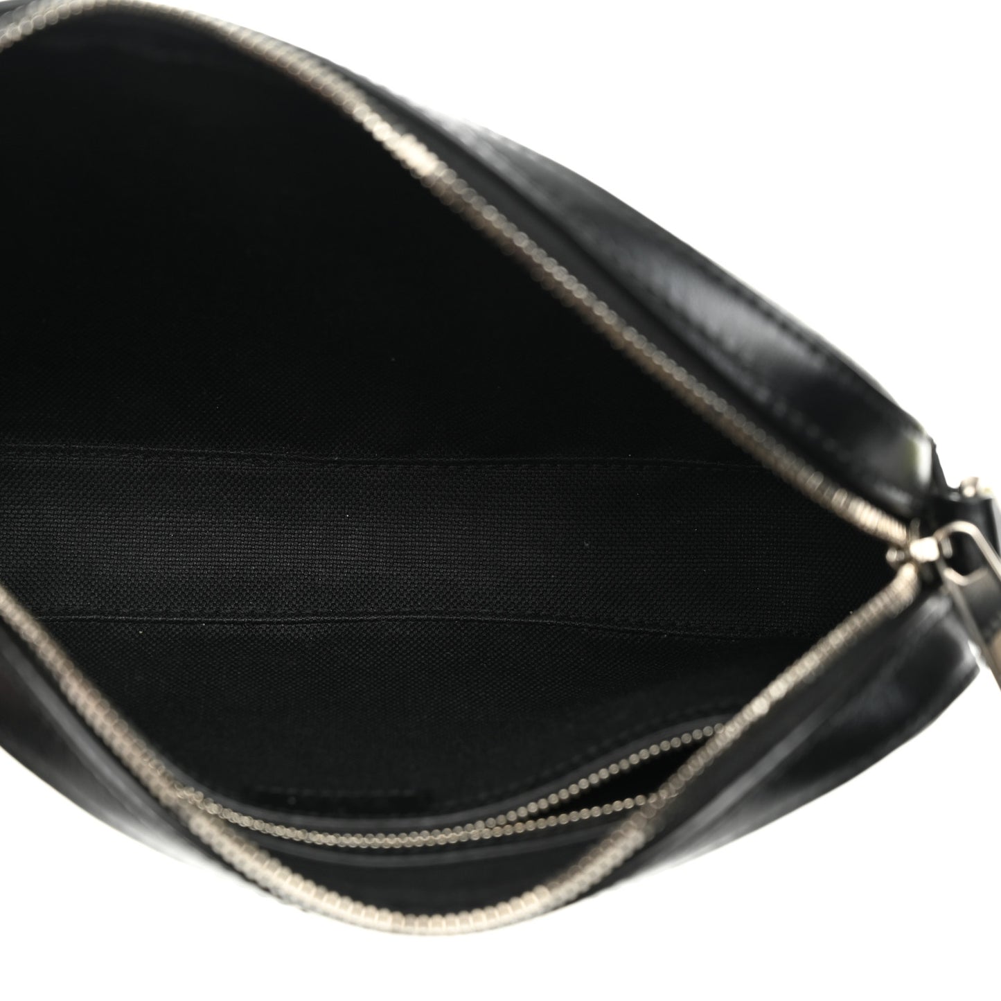 GG Supreme Monogram Azalea Calfskin Retro Interlocking G Wristlet Shoulder Bag Black