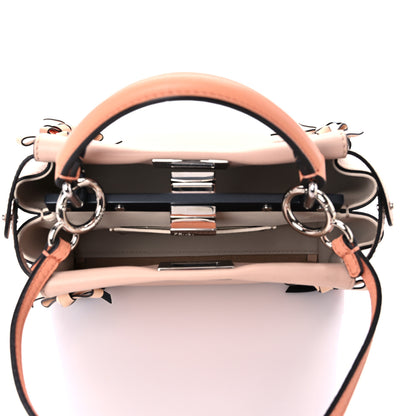 Fendi Calfskin Whipstitch Mini Peekaboo Iconic Satchel Plaster Albicocca Multicolor 6 of 11