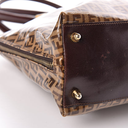 Fendi Vinyl Zucchino Shoulder Bag Tobacco 9 of 13