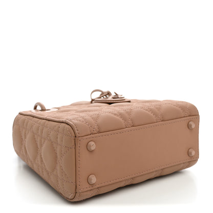 Christian Dior Ultra Matte Calfskin Cannage Mini Lady Dior Light Beige 4 of 10