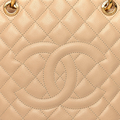 Chanel Caviar Quilted Grand Shopping Tote GST Beige Clair 9 of 16