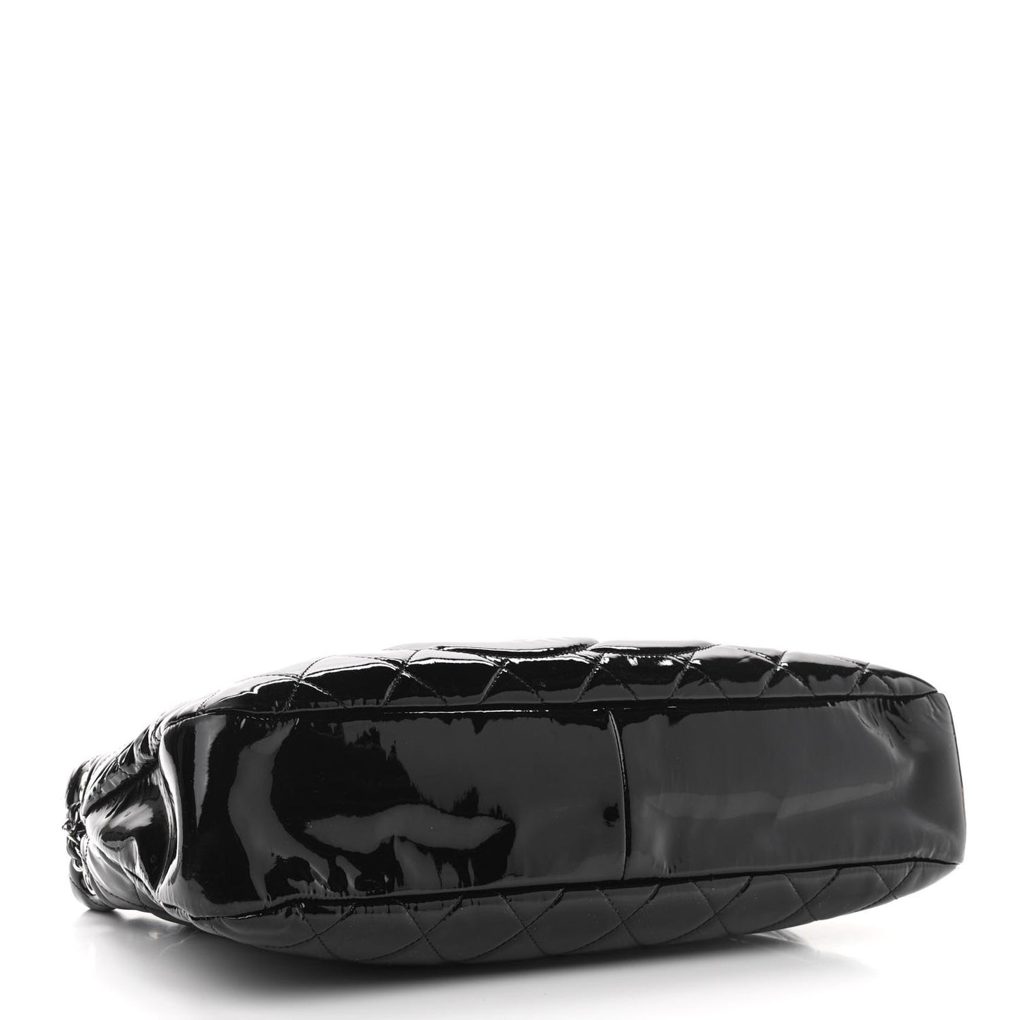 Patent Quilted Timeless CC Soft Tote Black