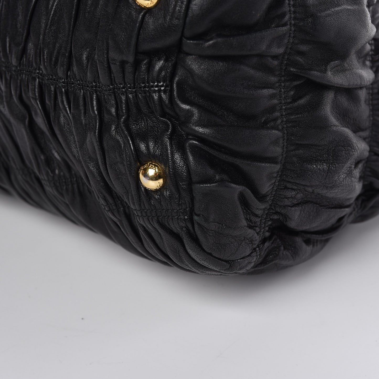 Nappa Gaufre Tote Black