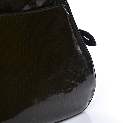 Christian Dior Patent Diorissimo Saddle Bowler Green 13 of 15