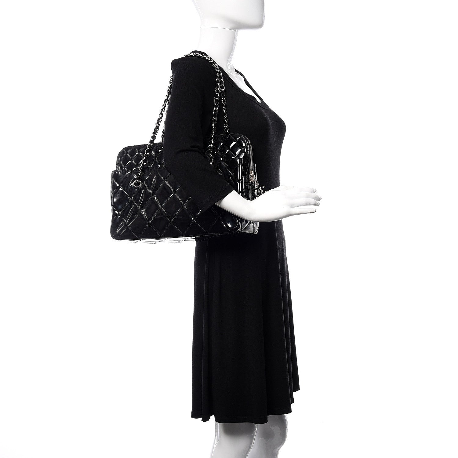 Chanel Vinyl Quilted In The Business Tote Black 2 of 14