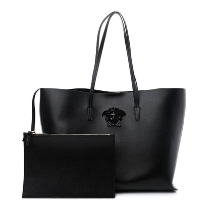 Versace Saffiano Palazzo Medusa Tote Black 1 of 9