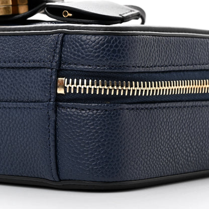 Chanel Caviar Quilted Small CC Filigree Vanity Case Navy Black 11 of 11