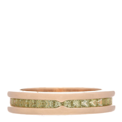 Bulgari 18K Yellow Gold Peridot B.Zero1 Band Ring 57 8 3 of 7