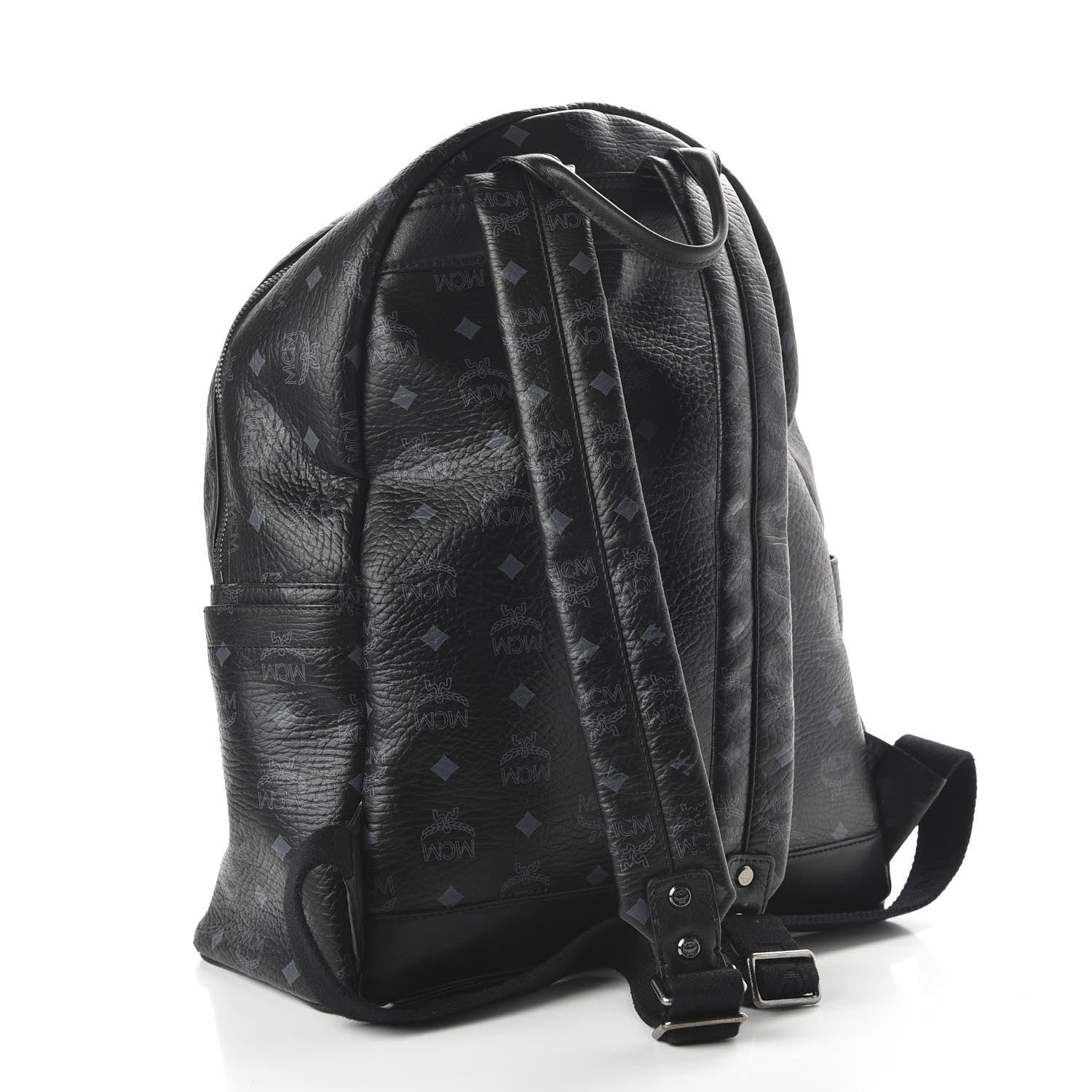 MCM Visetos Medium Stark Backpack Black 2 of 8