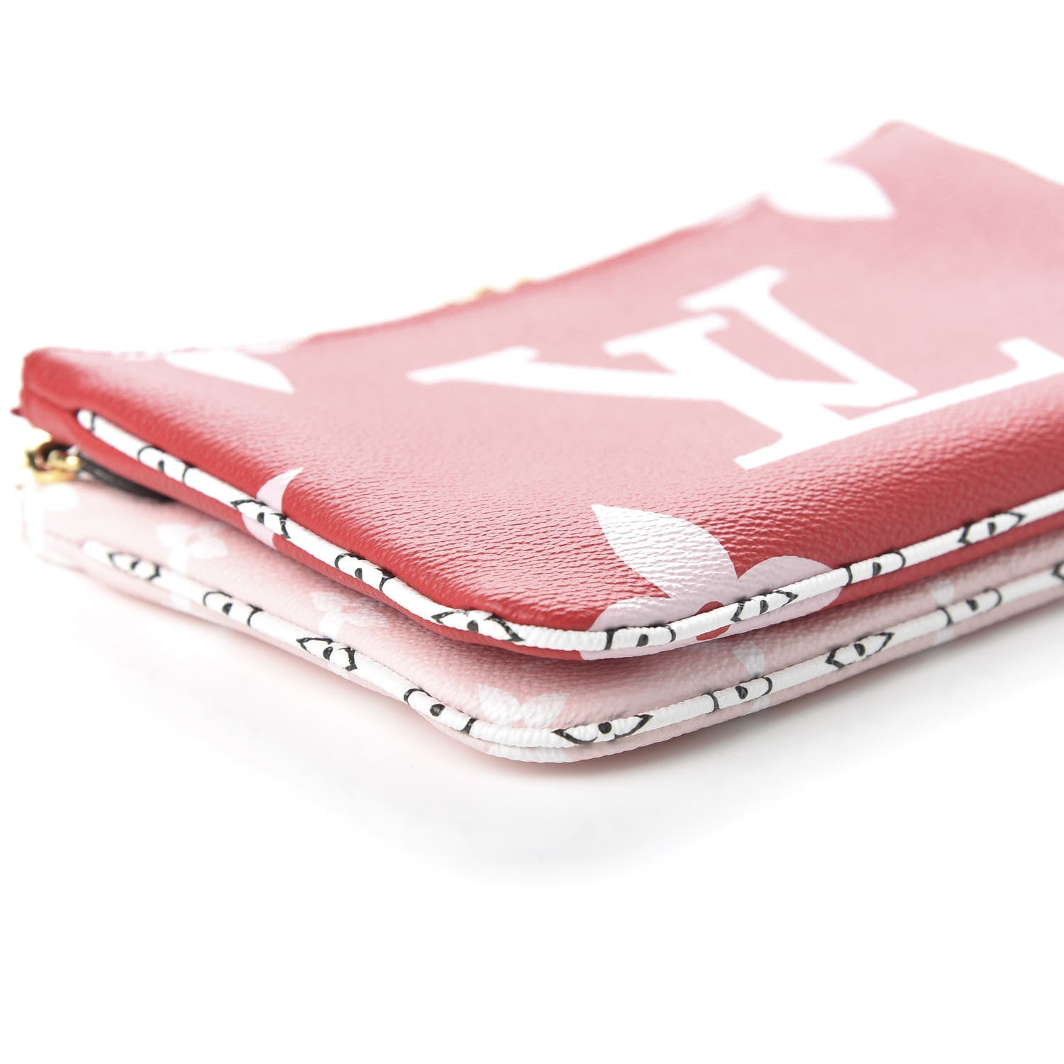 Louis Vuitton Monogram Giant Double Zip Pochette Rouge 6 of 10