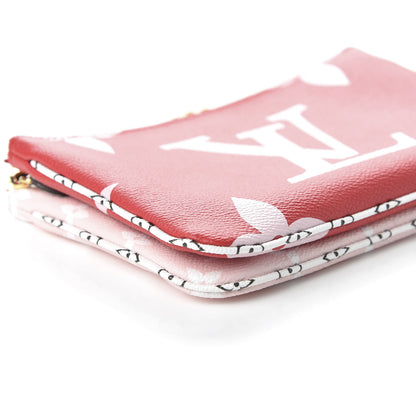 Louis Vuitton Monogram Giant Double Zip Pochette Rouge 6 of 10