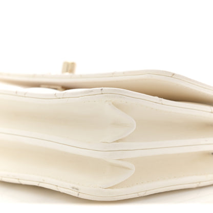 Chanel Lambskin Quilted Crystal Top Handle Rectangular Flap White 10 of 16
