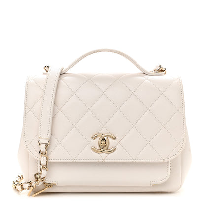 Chanel Caviar Quilted Medium Business Affinity Flap White 1 of 12