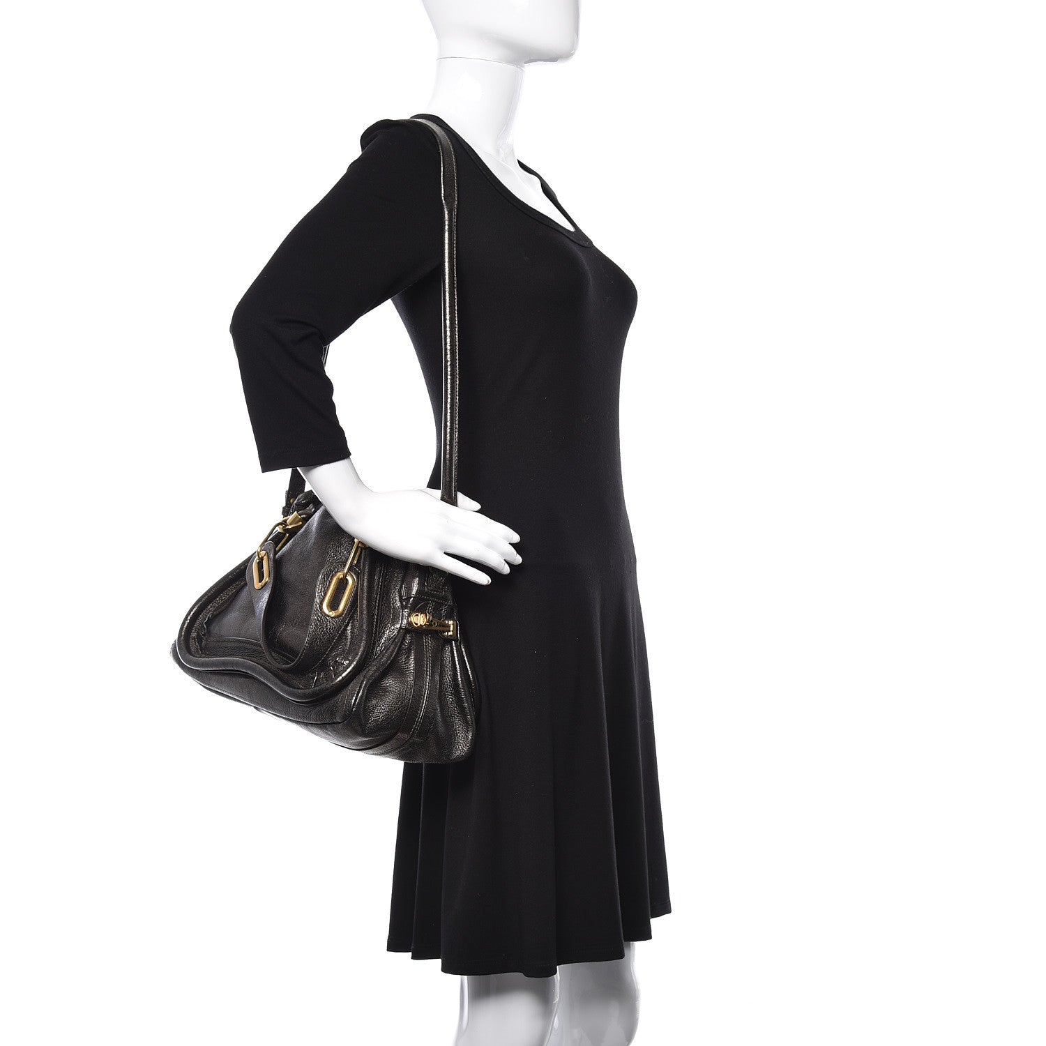 Chloe Metallic Calfskin Medium Paraty Bronze 3 of 16