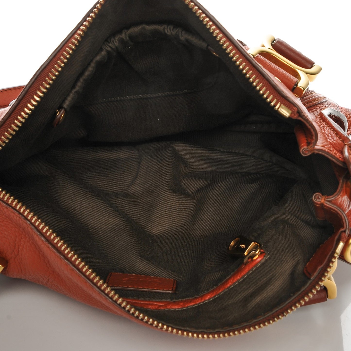 Calfskin Medium Marcie Satchel Red Bush