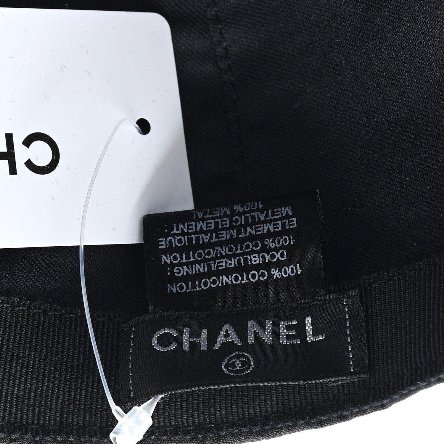 Chanel Cotton CC Cap Hat Black 8 of 8