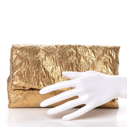 Louis Vuitton Jacquard Quilted Monogram Limelight Clutch PM Gold 2 of 8
