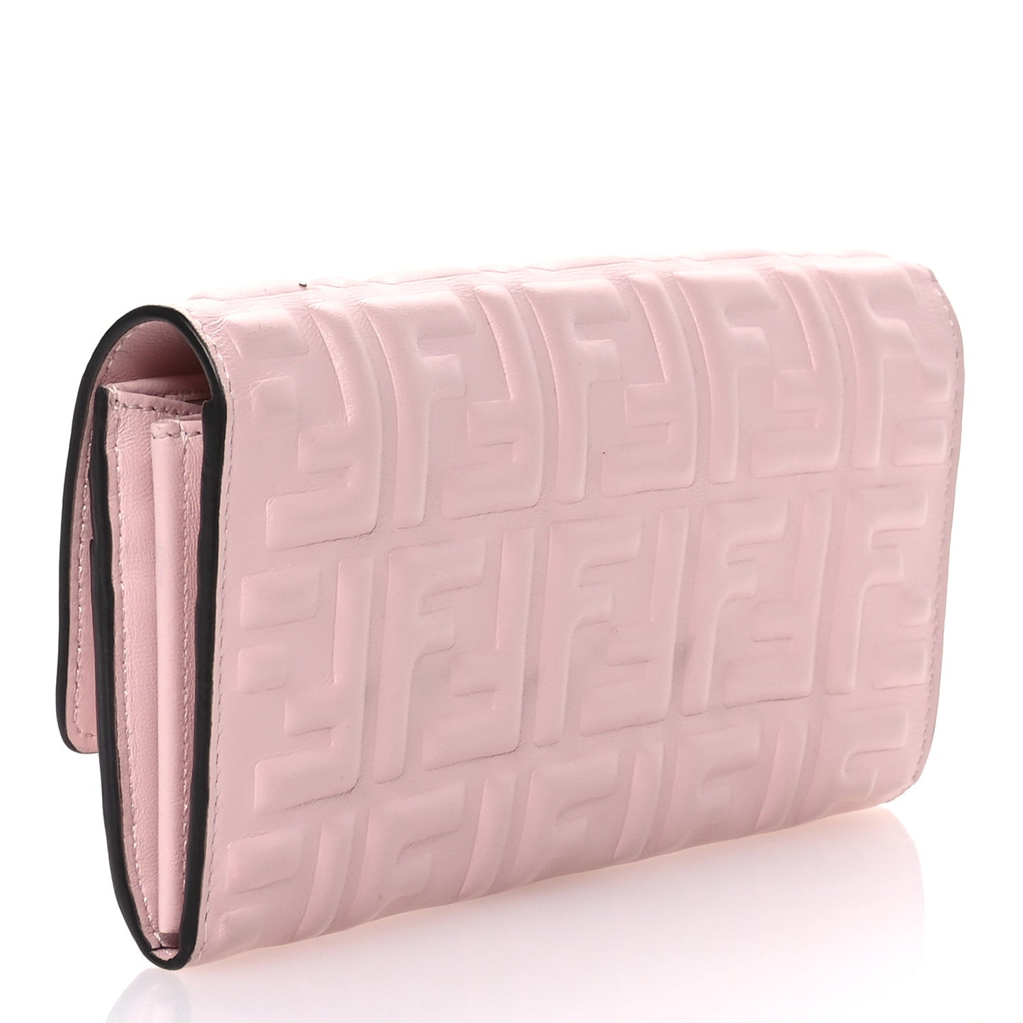 Nappa Matisse FF Embossed Continental Wallet Rosa Confetto
