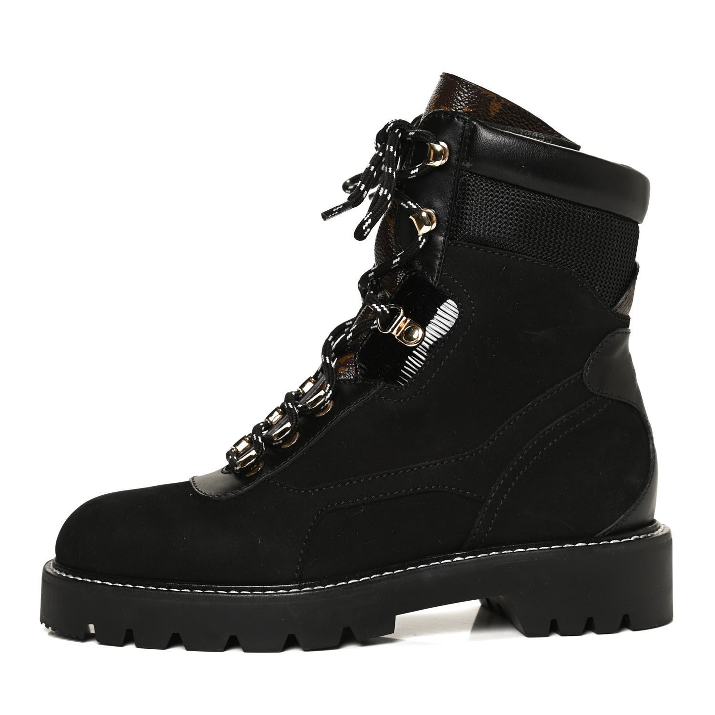 Nubuck Epi Monogram Territory Flat Ranger Boots 37 Black
