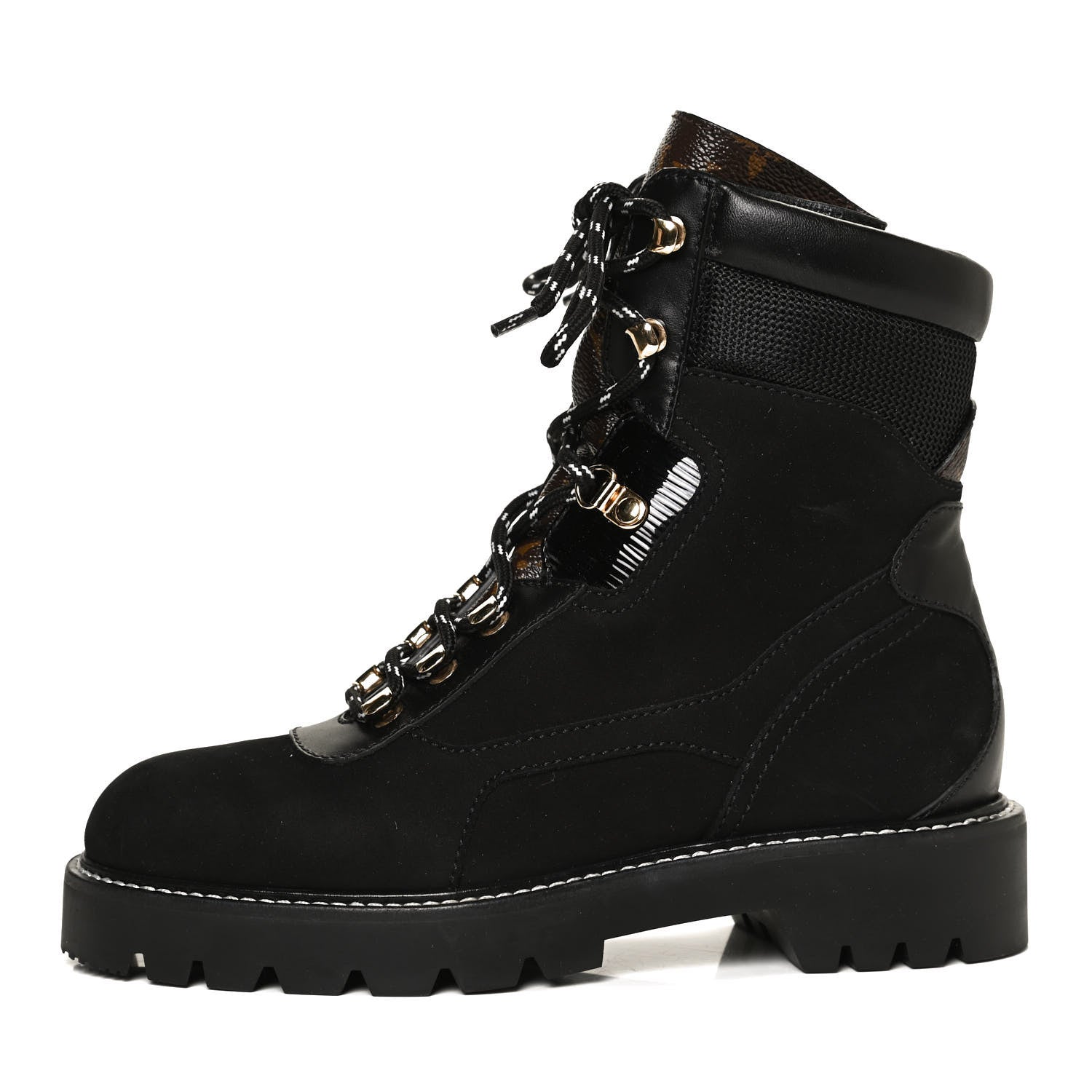 Louis Vuitton Nubuck Epi Monogram Territory Flat Ranger Boots 37 Black 1 of 11