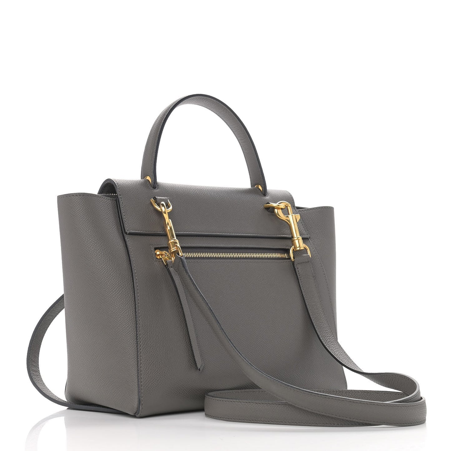 Baby Grained Calfskin Micro Belt Bag Grey