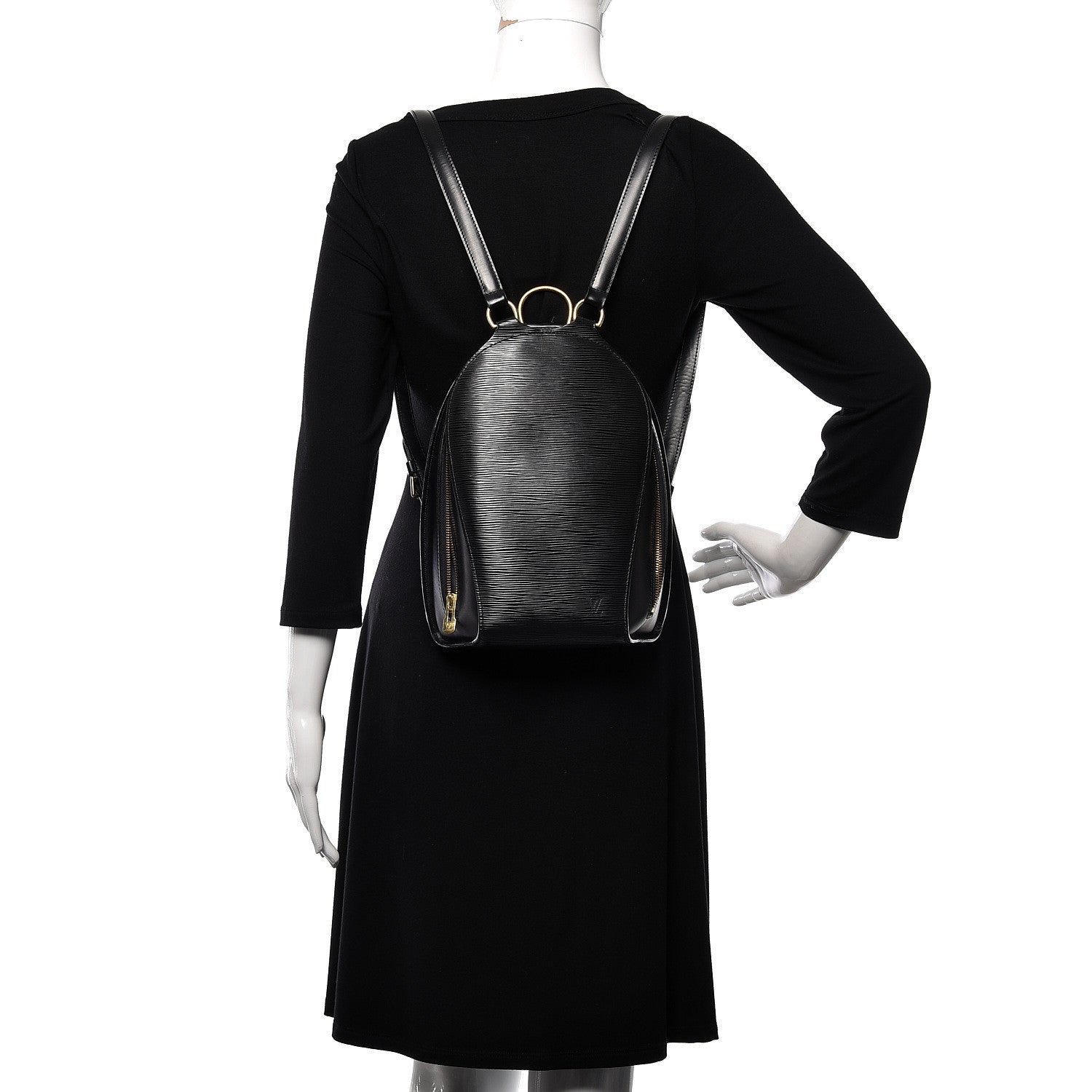 Louis Vuitton Epi Mabillon Backpack Black 2 of 14
