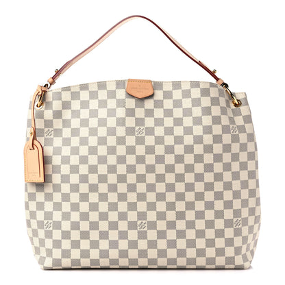 Louis Vuitton Damier Azur Graceful MM Rose Ballerine 1 of 8