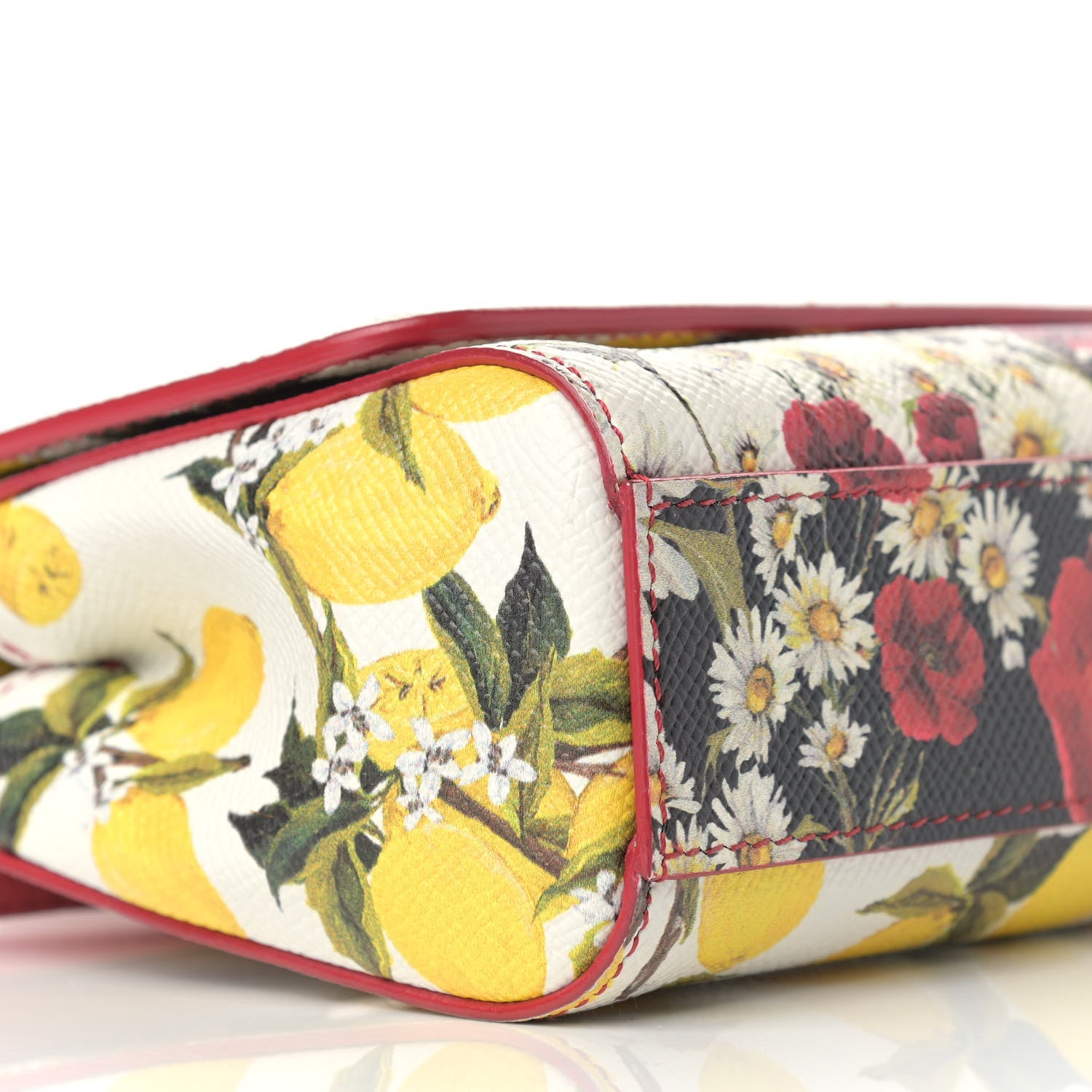 Dolce & Gabbana Lemon Print Mini Miss Sicily Satchel White Multicolor 14 of 16