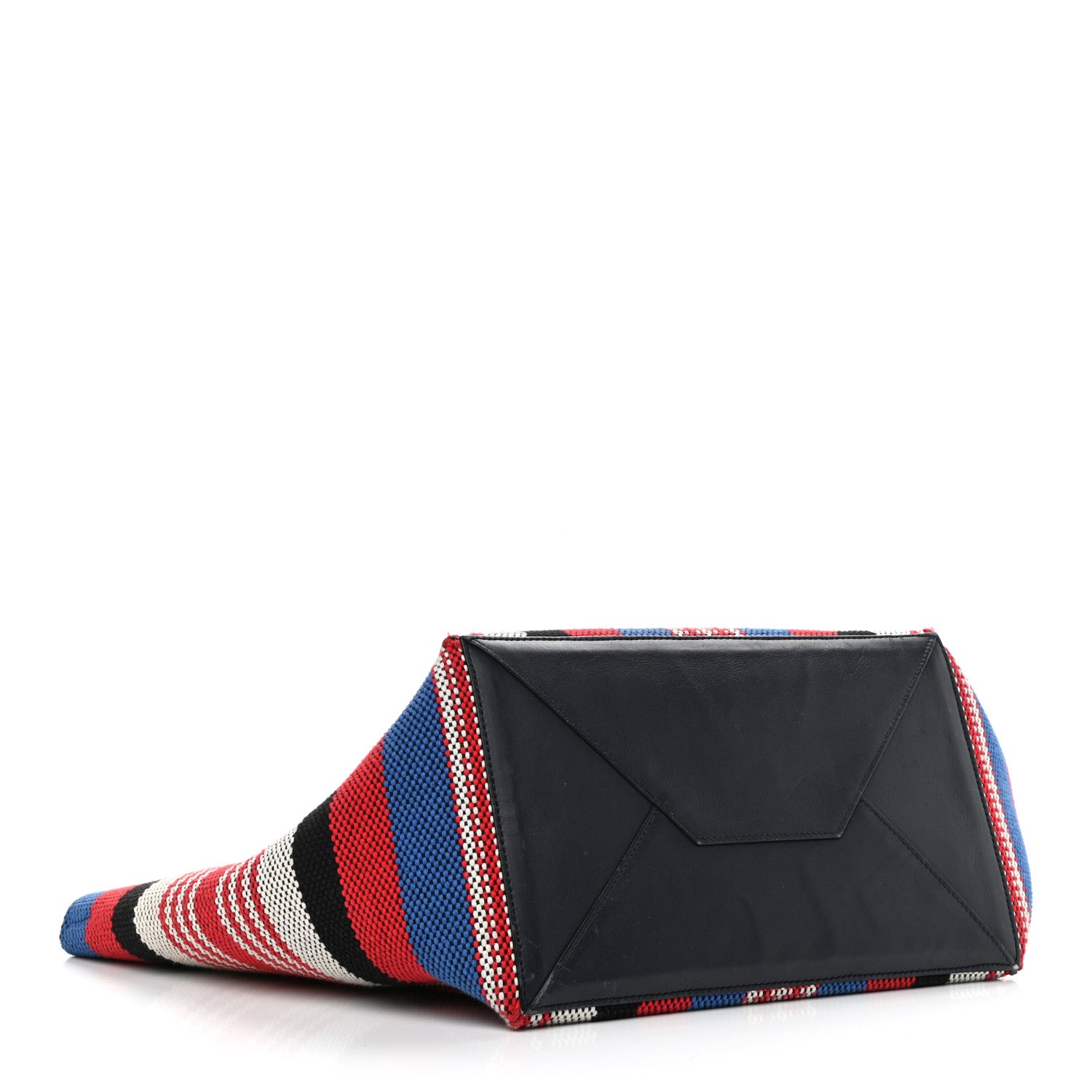 Celine Textile Striped Small Horizontal Cabas Phantom Navy Blue 4 of 8