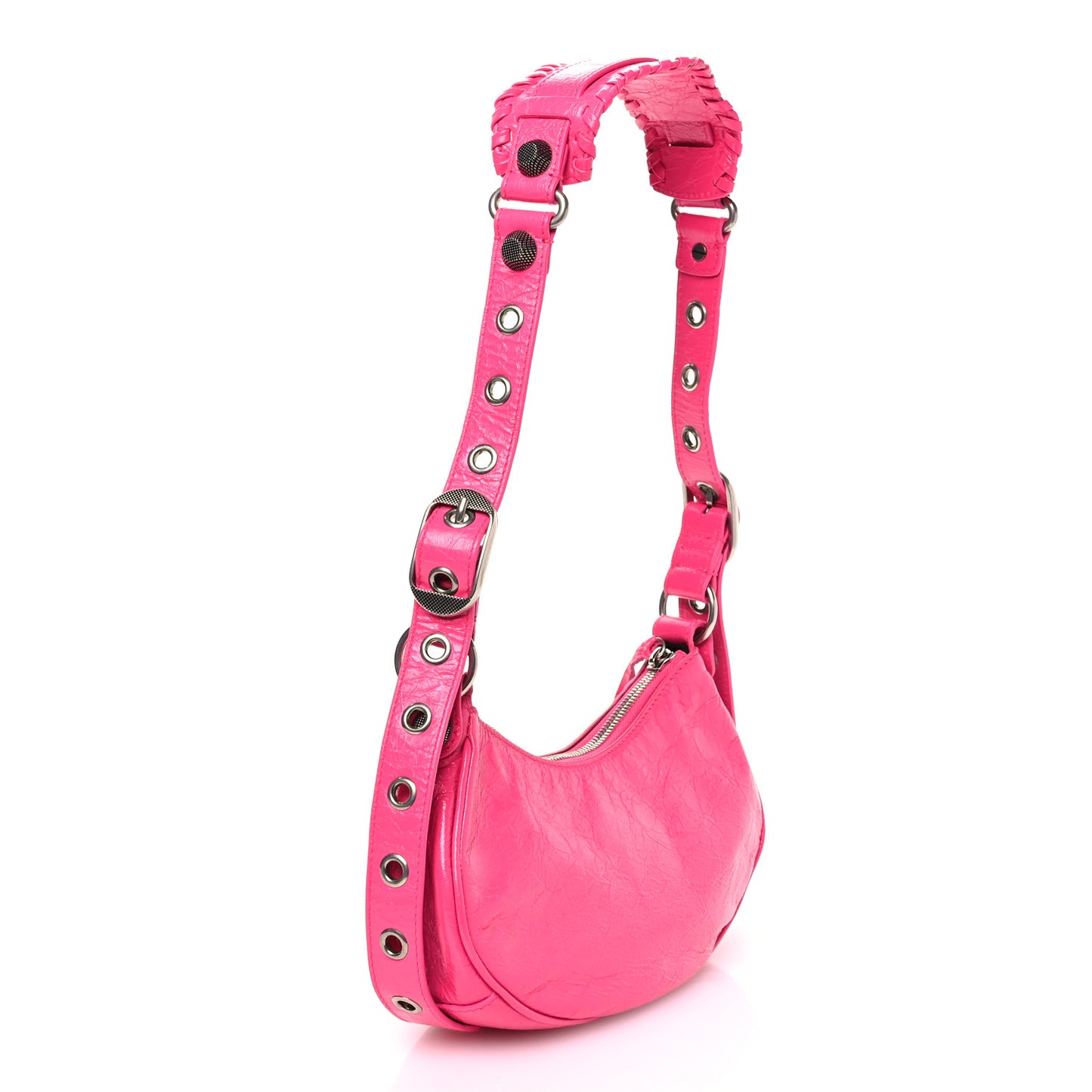 Agneau Arena Le Cagole Shoulder Bag XS Hot Pink