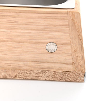 Hermes Oak Wood Large Chaine d'Ancre Dog Bowl Naturel 8 of 11