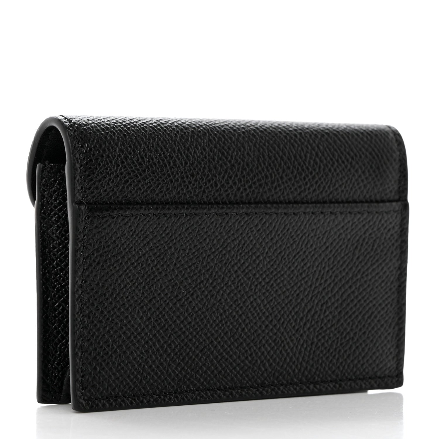 Christian Dior Grained Calfskin Saddle Card Holder Black 3 of 9