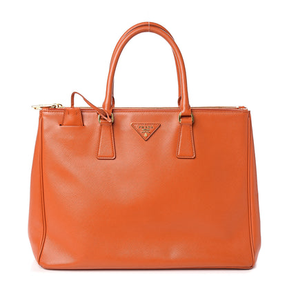 Prada Saffiano Large Galleria Double Zip Tote Papaya 1 of 11