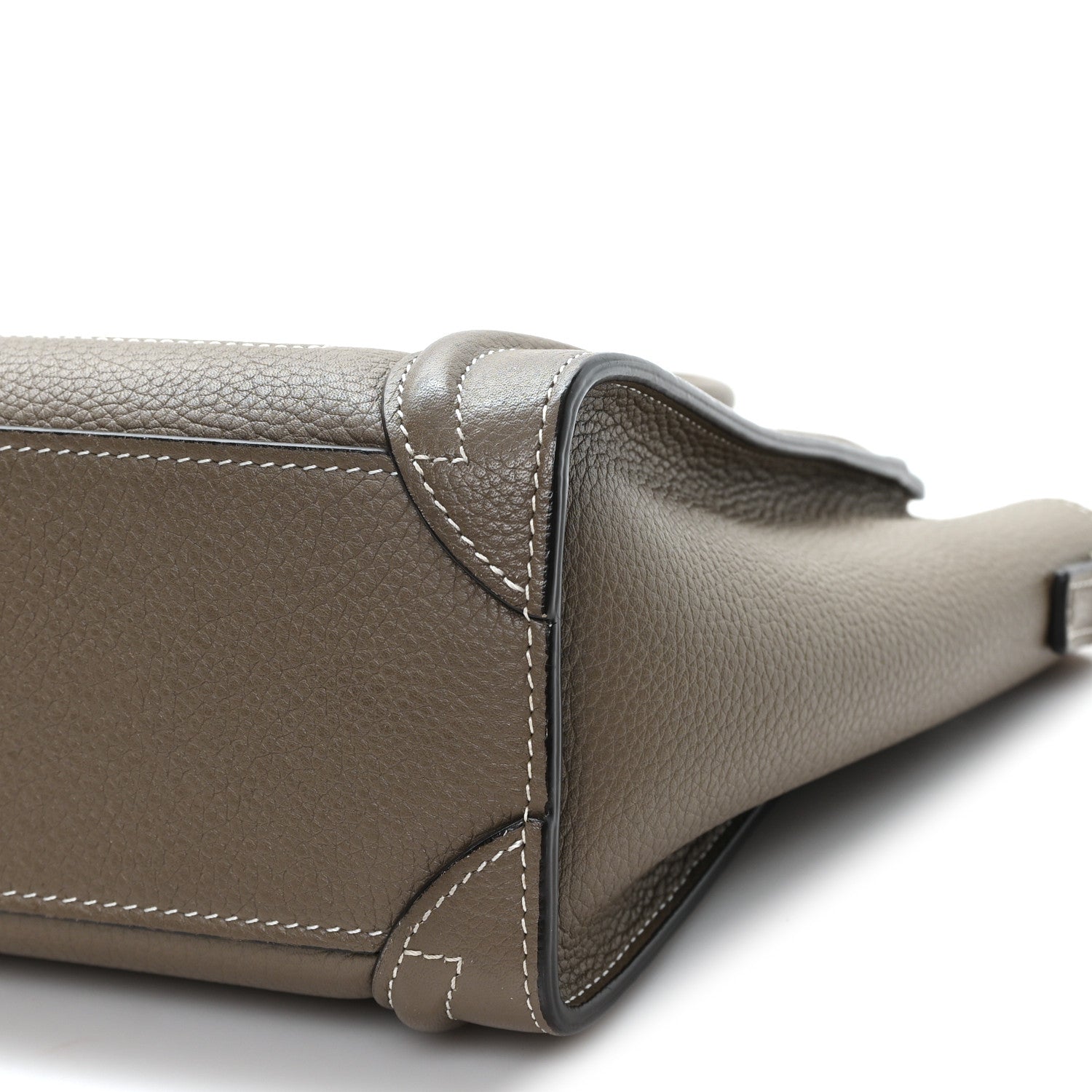Celine Drummed Calfskin Nano Luggage Souris 10 of 11