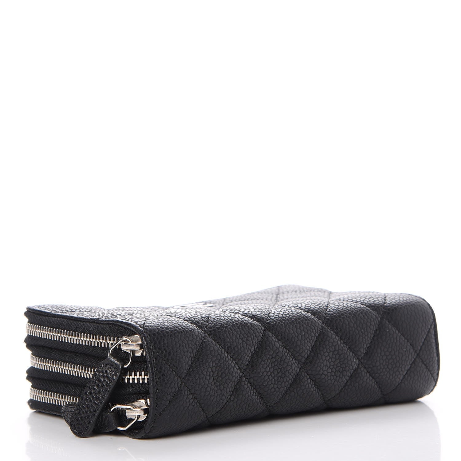 Chanel Caviar Quilted Large Zip Around Phone Holder Black 14 of 15