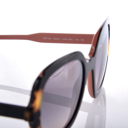 Prada Tortoise Shell Round Sunglasses SPR 16U Black 5 of 7