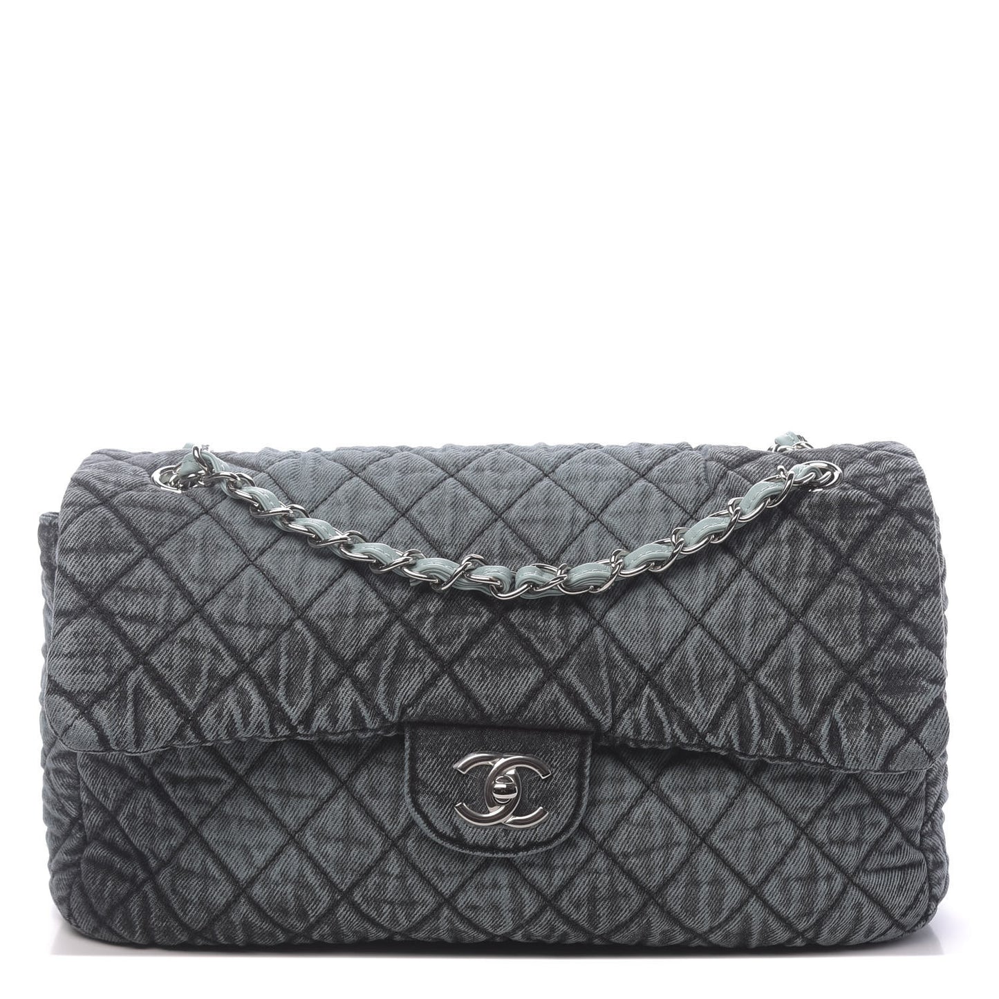 Denim Quilted Denimpression Flap Green Blue