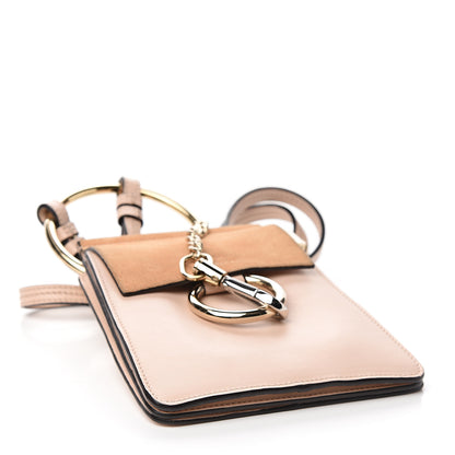 Chloe Suede Calfskin Mini Faye Bracelet Bag Cement Pink 3 of 9