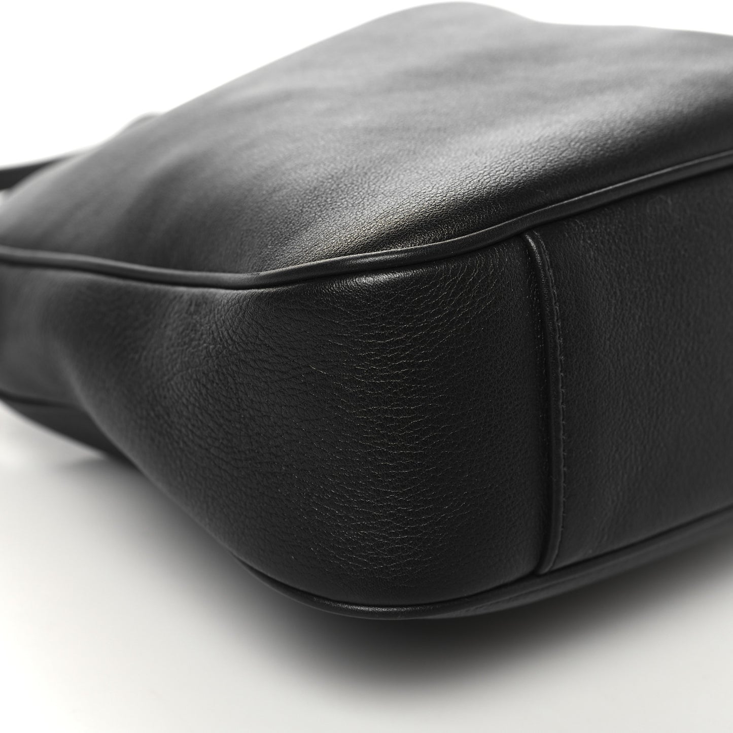 Softy Wonka Textured Dollar Calfskin Medium Diana Shoulder Bag Black