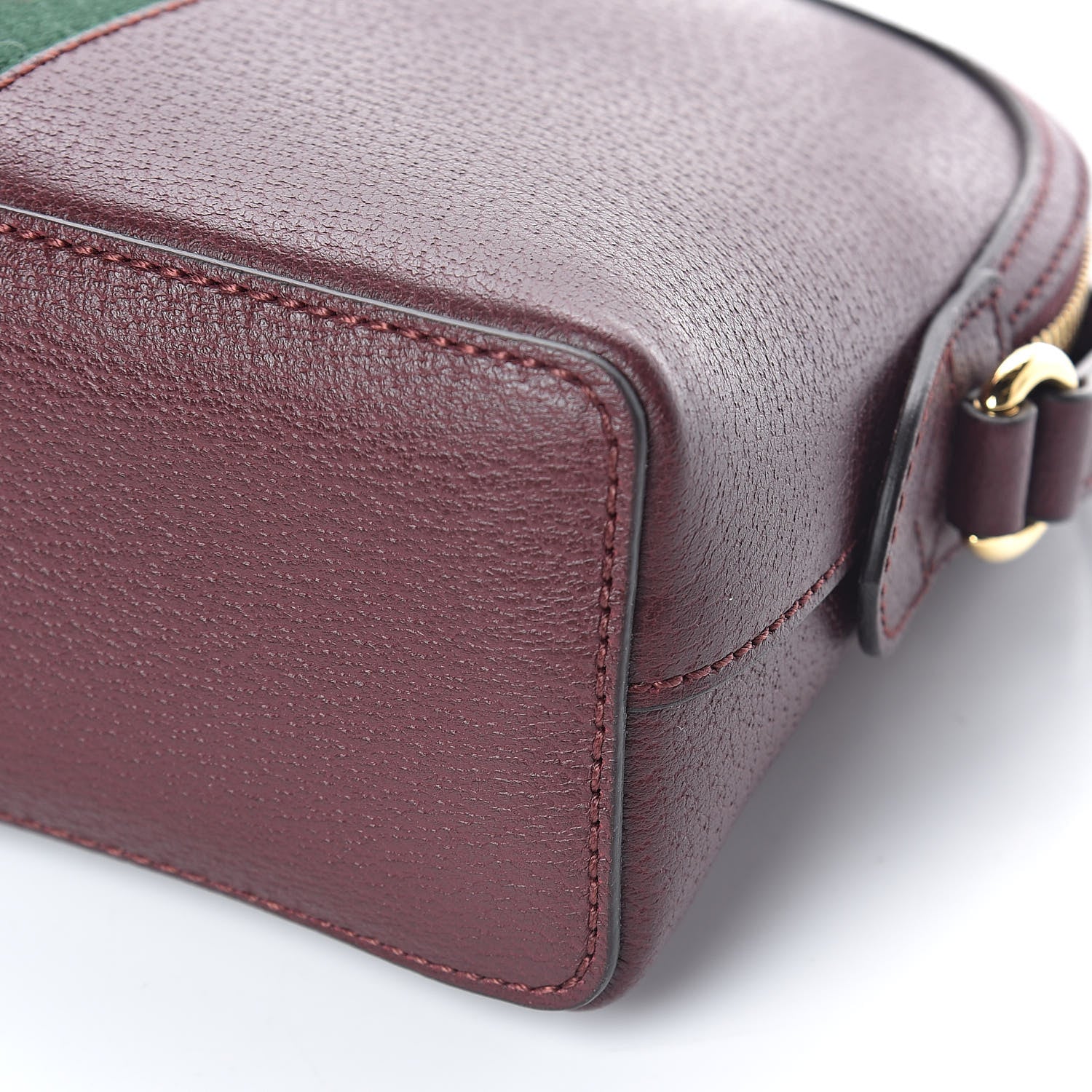 Gucci Textured Calfskin Web Small Ophidia Dome Shoulder Bag Vintage Bordeaux 9 of 9