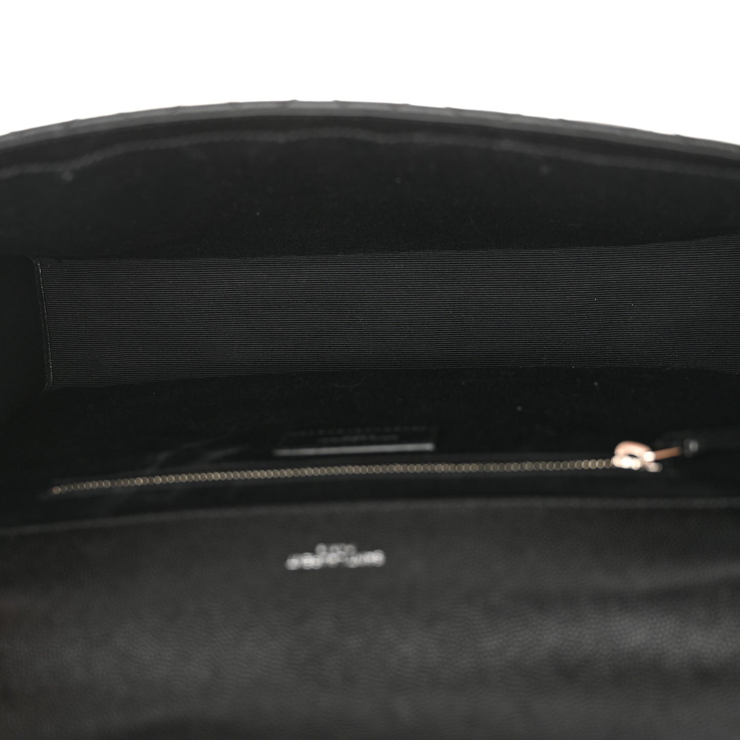 Grain De Poudre Textured Mixed Matelasse Large Triquilt Monogram Satchel Black