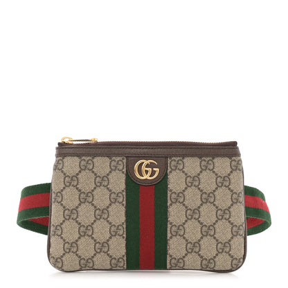 Gucci GG Supreme Monogram Web Ophidia Utility Belt Bag 85 34 Beige Ebony New Acero 1 of 11