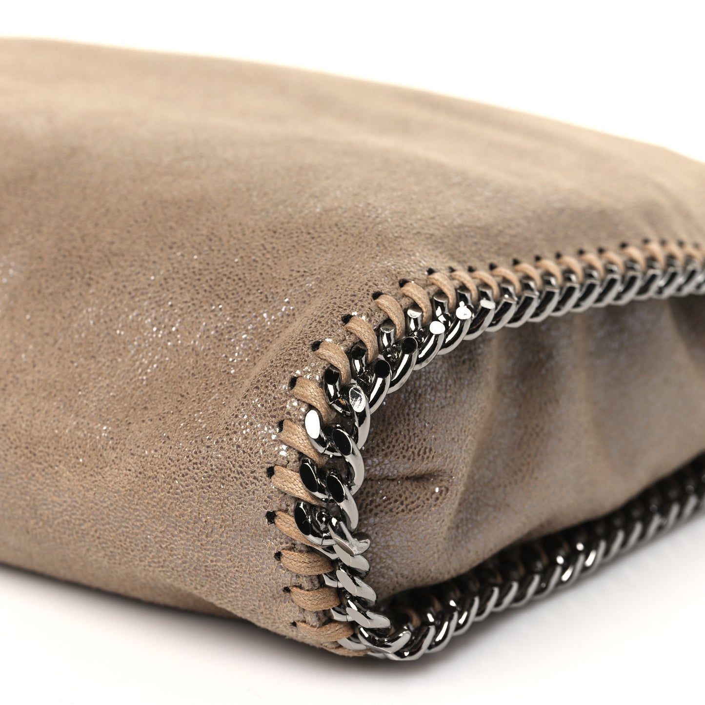 Shaggy Deer Falabella Fold Over Tote Taupe
